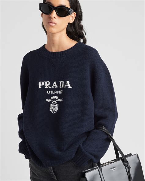 blue prada sweater|Prada sweater women.